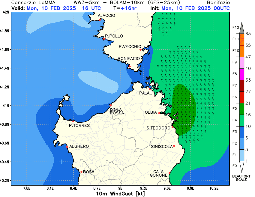 Météo marine Bonifacio