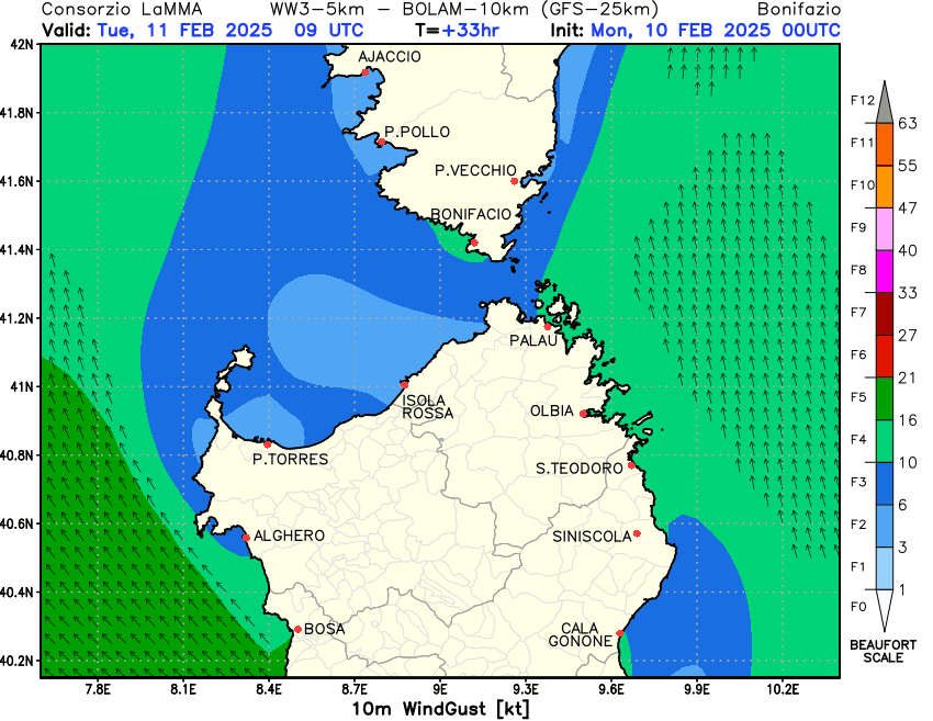 Météo marine Bonifacio