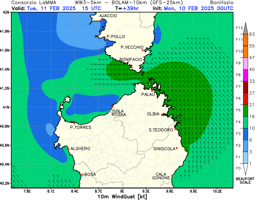 Météo marine Bonifacio