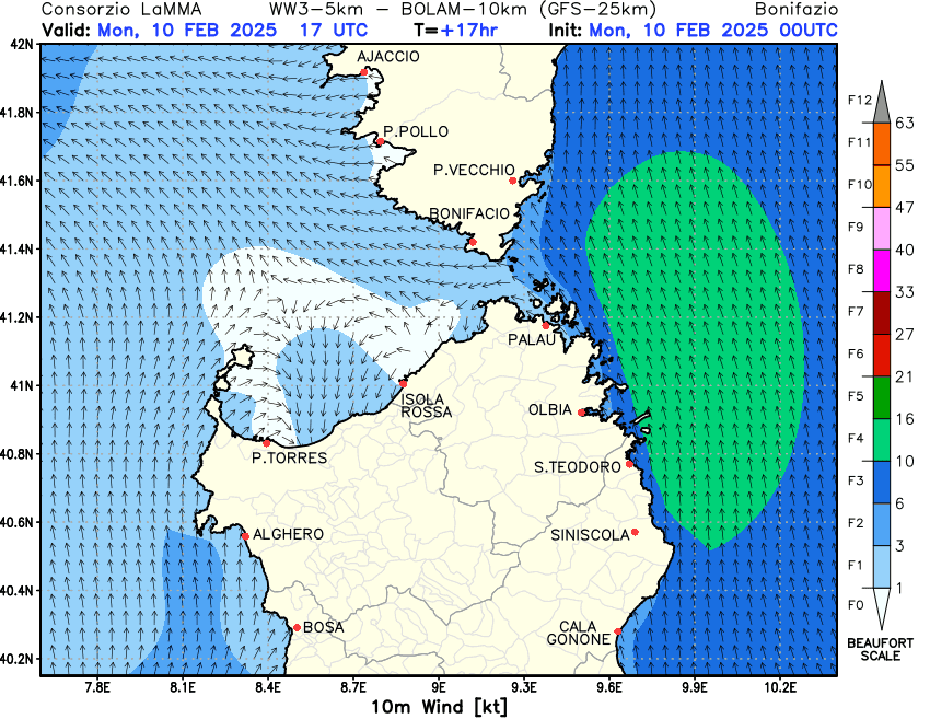 Météo marine Bonifacio
