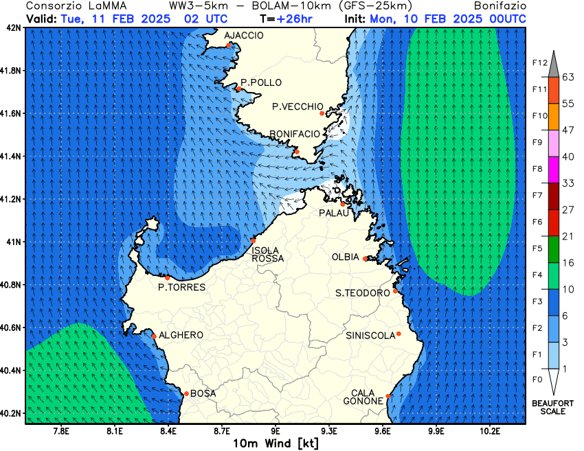 Météo marine Bonifacio